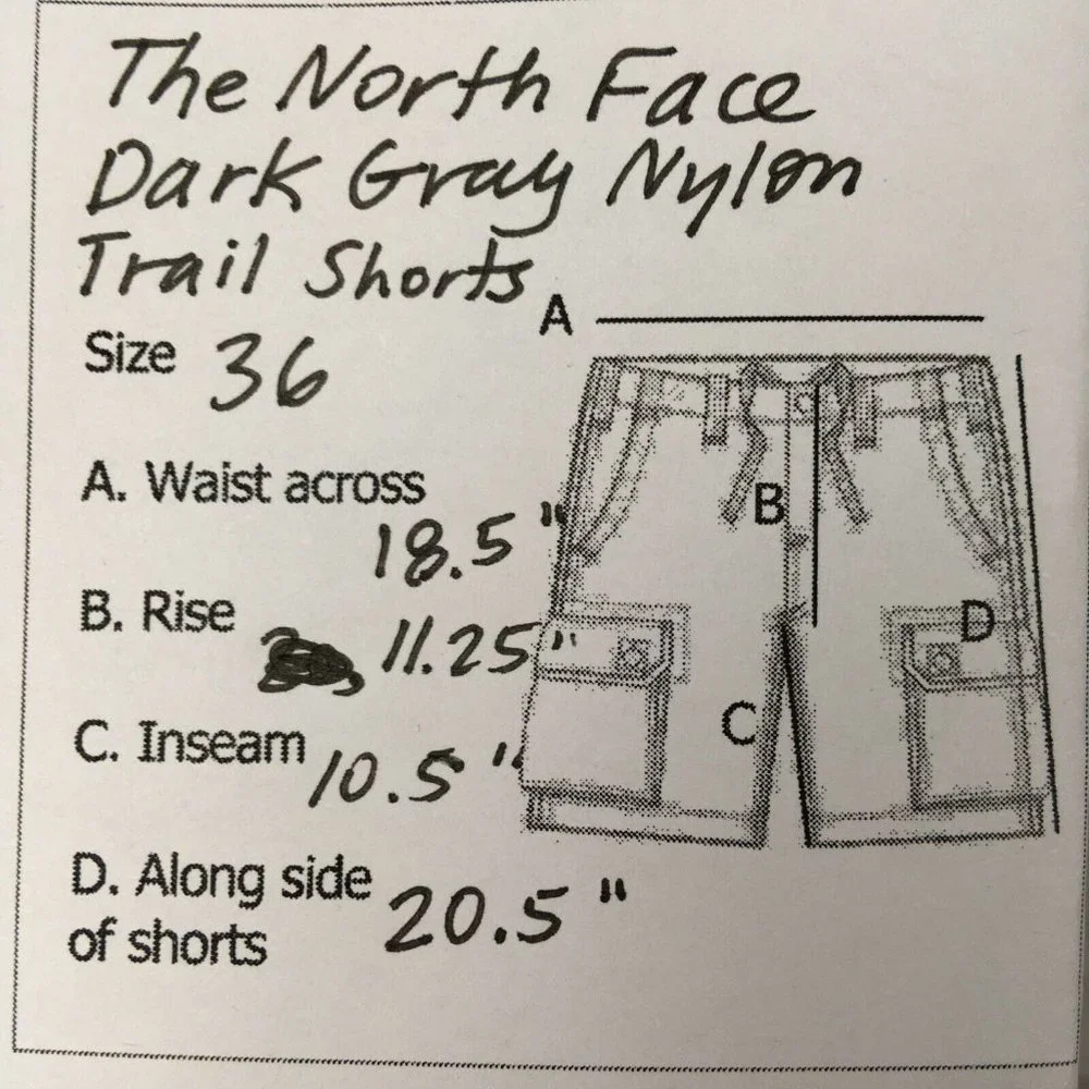 The‎ North Face Mens Shorts 36 Nylon Dark Gray Convertible Tops Trail Summer